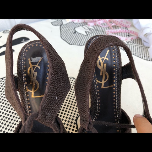 Authorities YSL rive gauche gold wedge - Picture 6 of 8